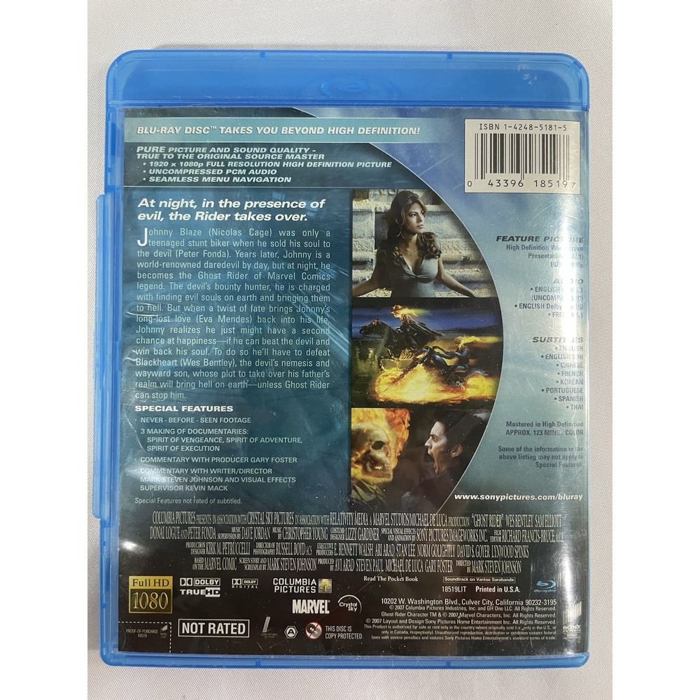Ghost Rider (Blu-ray, 2007) - Picture 2 of 3